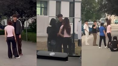 山东外事职业大学 张宇泽 脚踏两船大戏 渣男爱时深插不爱拳打脚踢 围观学生惊呼连连！